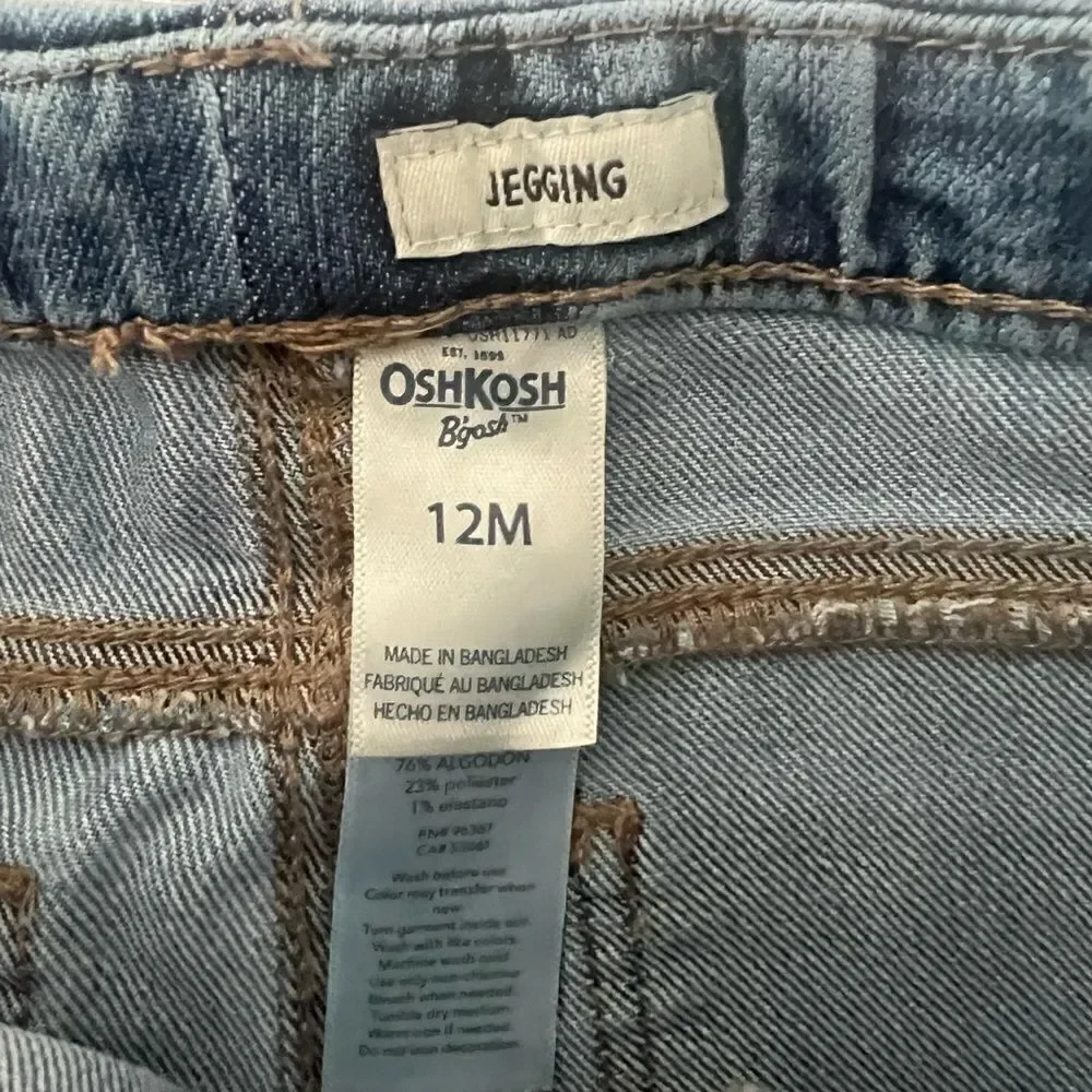 OshKosh Long Sleeve Tees and NWT Jeggings Bundle 12 months